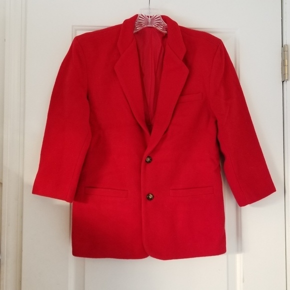 Vintage Gap Little Girl Red Button Front Coat Med - Picture 1 of 7